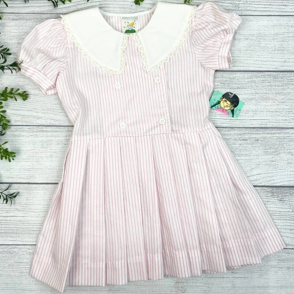 NEW Kessi Life Little Girls Summer Dress Stripe Round Collar Classic Dress